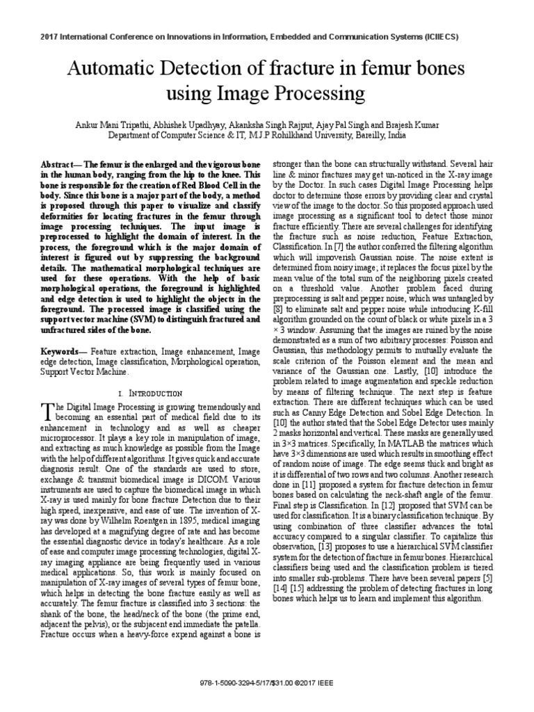 Automatic Detection of Fracture in Femur Bones Using Image Processing ...