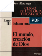 AUER, J. y RATZINGER, J., Curso de Teologia Dogmatica III, 1979