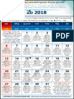 Telangana Telugu Calendar 2018 May