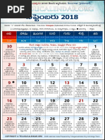 Telangana Telugu Calendar 2018 September