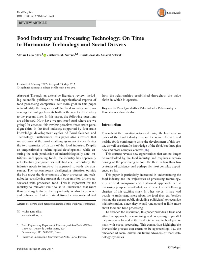Evolution of Food Processing Technology | PDF | Chocolate | Food Processing
