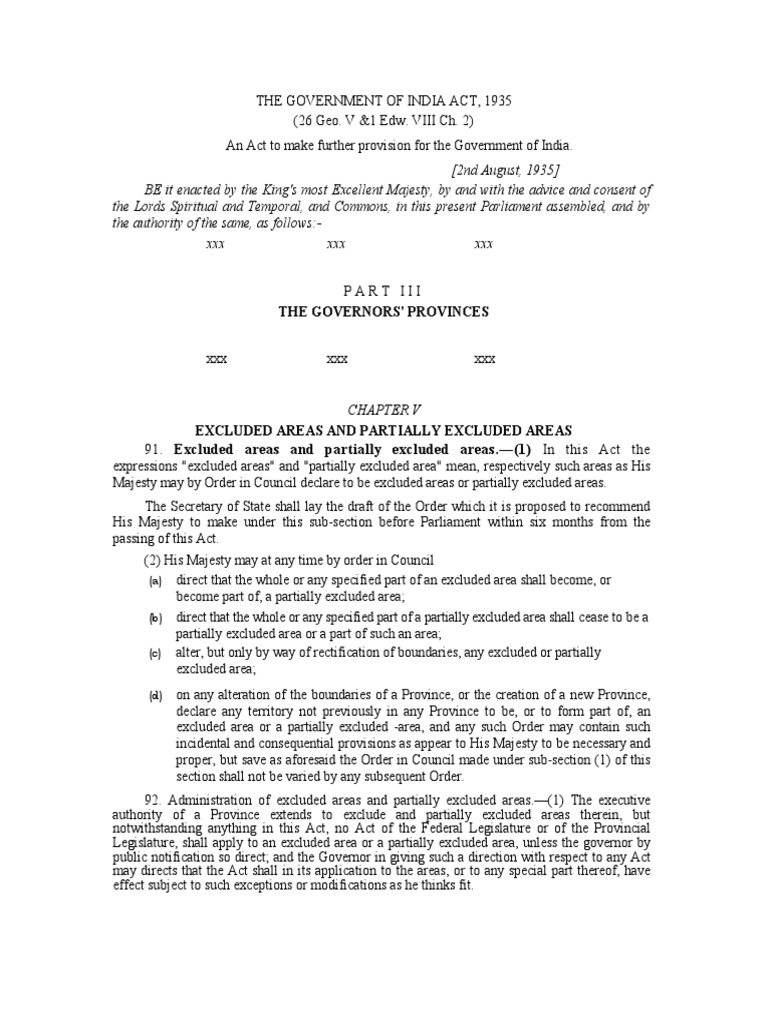 The Government of India Act, 1935 Royal Assent Act Of Parliament