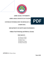 Online Food Ordering and Delivery System: Addis Ababa Univerisity Addis Ababa Institute of Technology