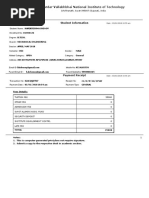 Sardar Vallabhbhai National Institute of Technology: Student Information