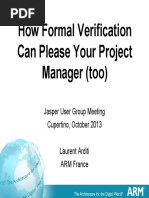 How Formal Verification Can Please Your Project Manager