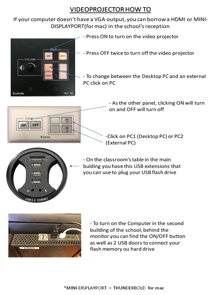 Classroom 6XX Video Projector Guide | PDF