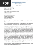 Letter to the USDA, DEA, and FDA on Industrial Hemp