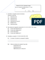 Ficha de trabalho de Matemática para o 5o ano