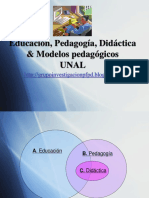 Educacion Pedagogia Didactica y Modelos Pedagogicos