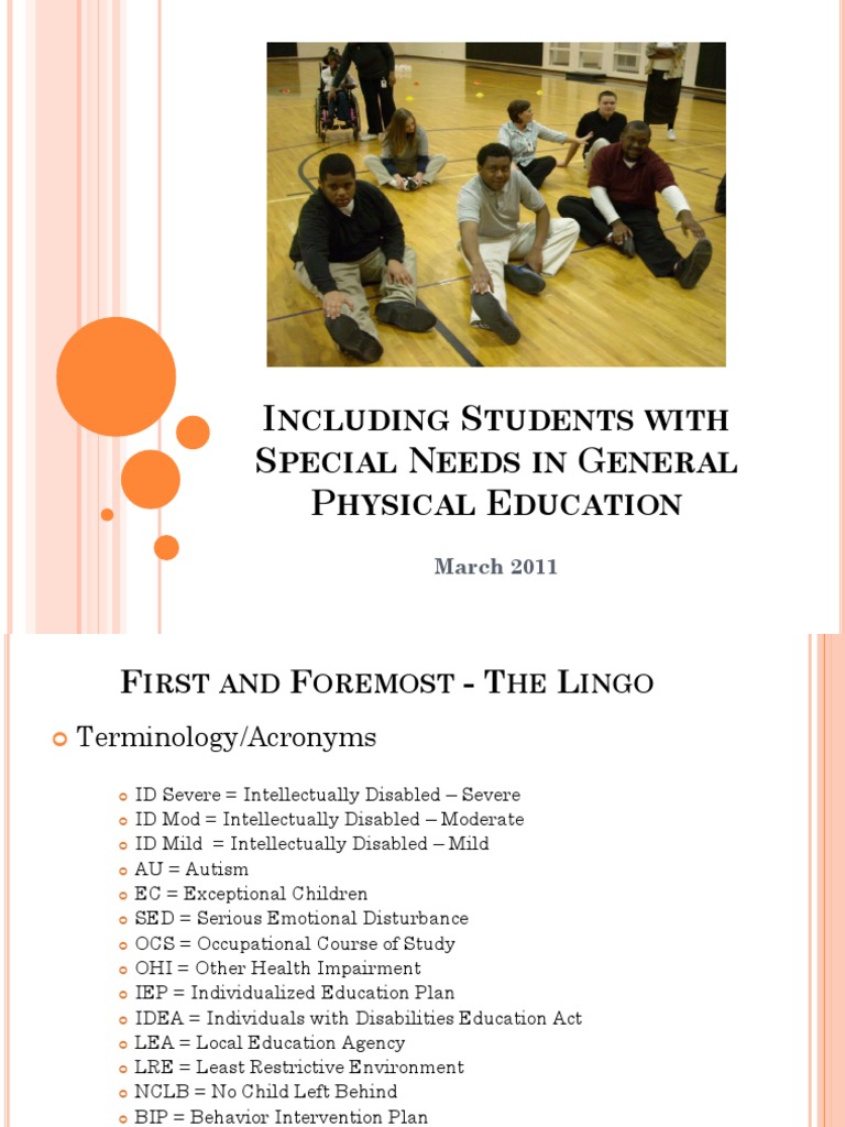 Inclusive Physical Education for Special Needs | PDF | Special ...