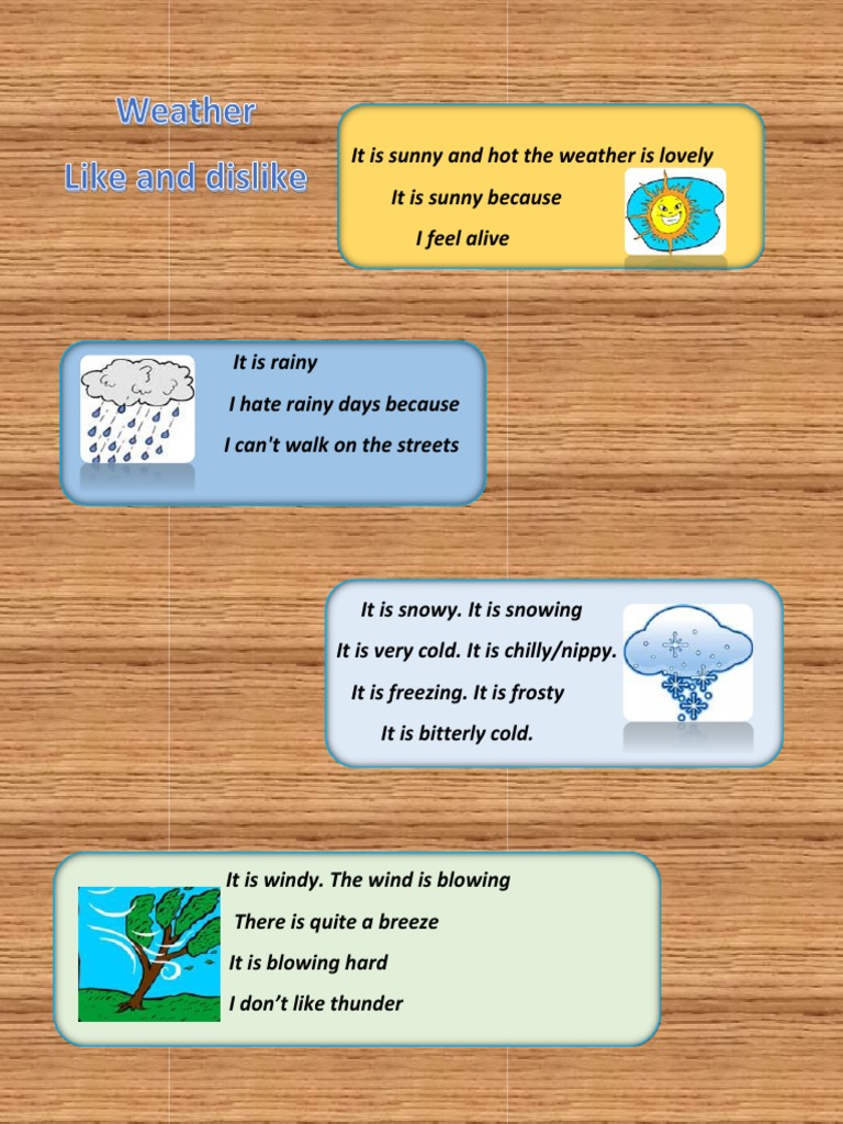 Dislike for Rainy and Cold Weather | PDF | Home & Garden