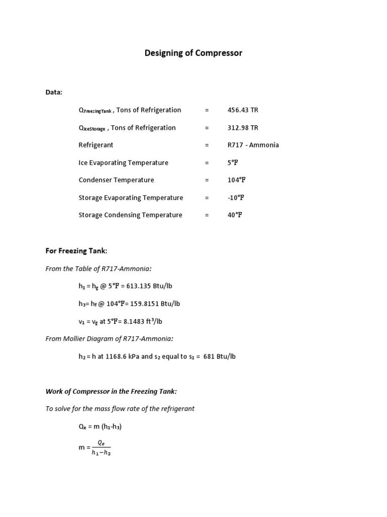 Compressor Design for Refrigeration Systems | PDF | Refrigeration ...