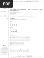 HERE COMES The SUN CHORDS (Ver 4) by George Harrison @