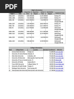 le flight information and colleges databases
