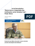 Comandante Da Aeronáutica- 'Democracia e Integridade Das Instituições Serão Testadas Hoje' - Poder Aéreo - Forças Aéreas e Indústria Aeronáutica (2)