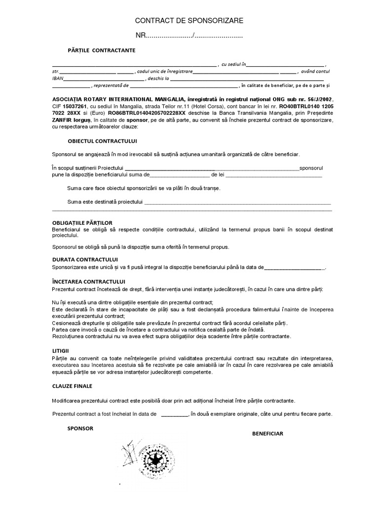 Model act constitutiv completat