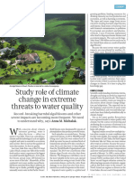 Study Role of Climate Change in Extreme Threats to Water Quality
