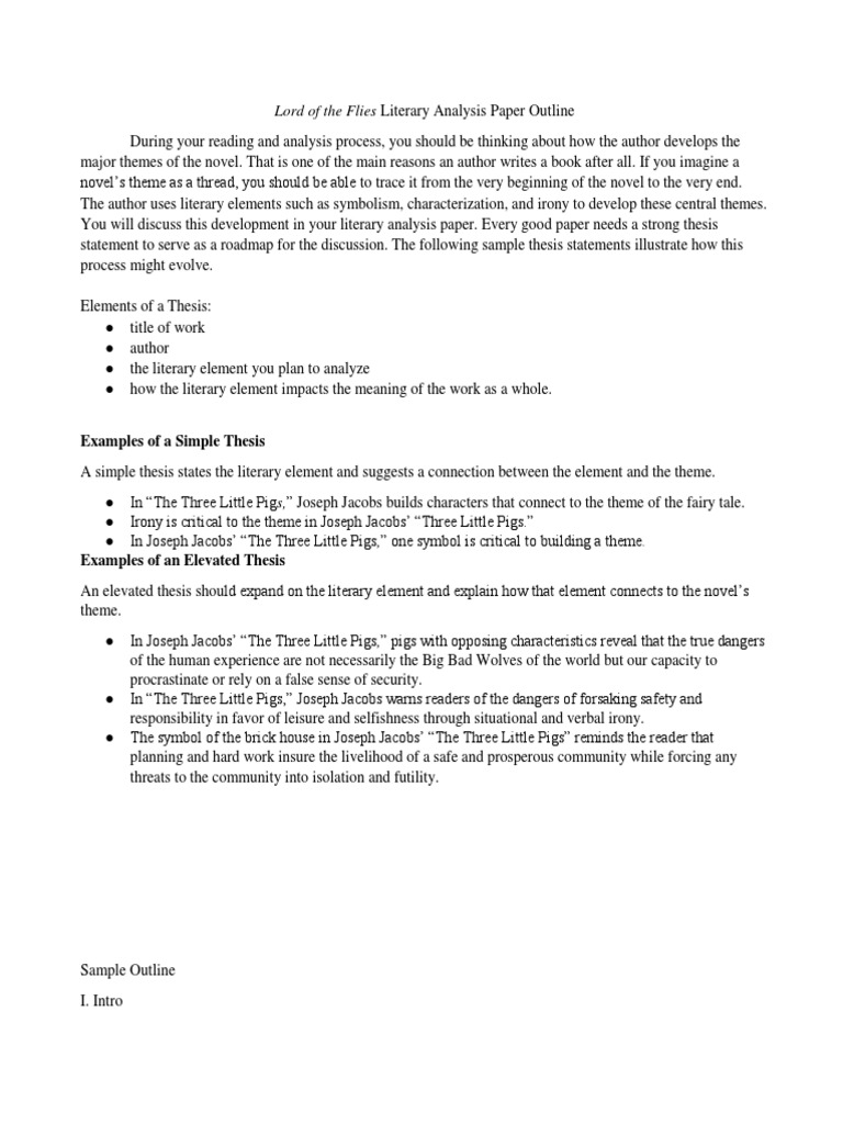 clk how to write a critical essay on lord of the flies