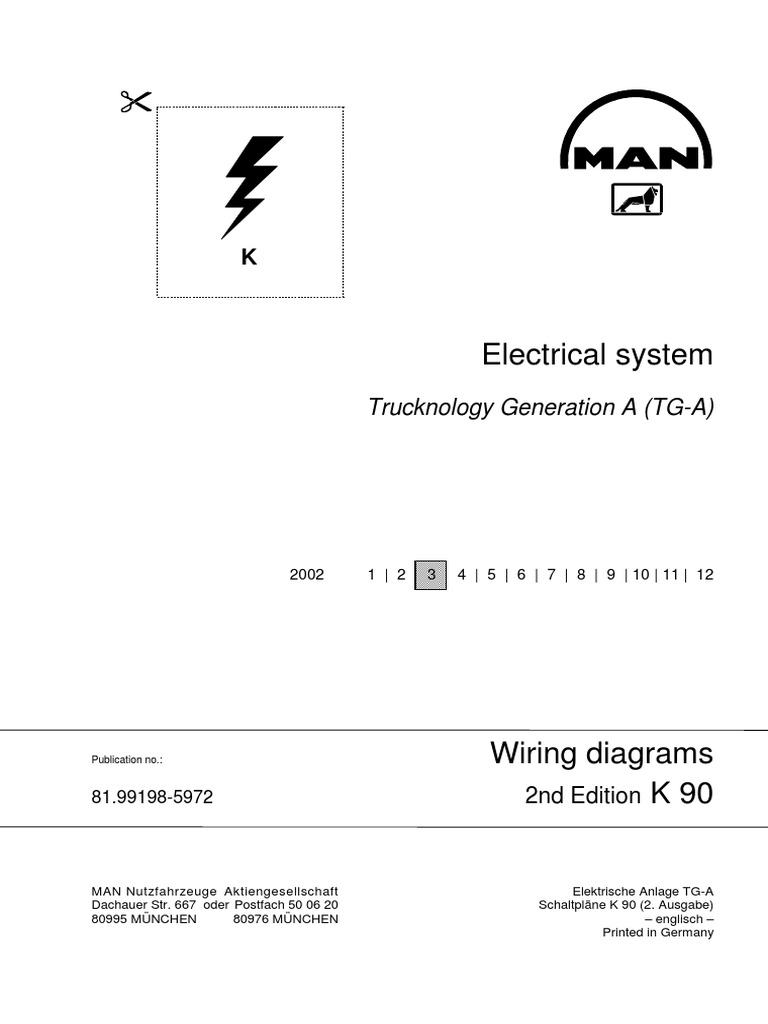 MAN TGA Wiring Diagrams | Electrical Connector | Fuse (Electrical)