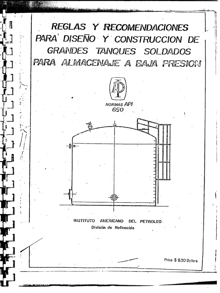 API 650 - Reglas y Recomendaciones para Diseño y Const de Grandes ...