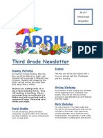 third grade newsletter april 2017