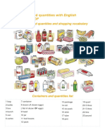 Containers and Quantities Vocabulary English Lesson