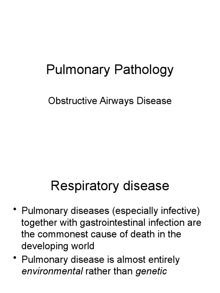 Understanding Obstructive Lung Diseases | PDF | Lung | Chronic ...