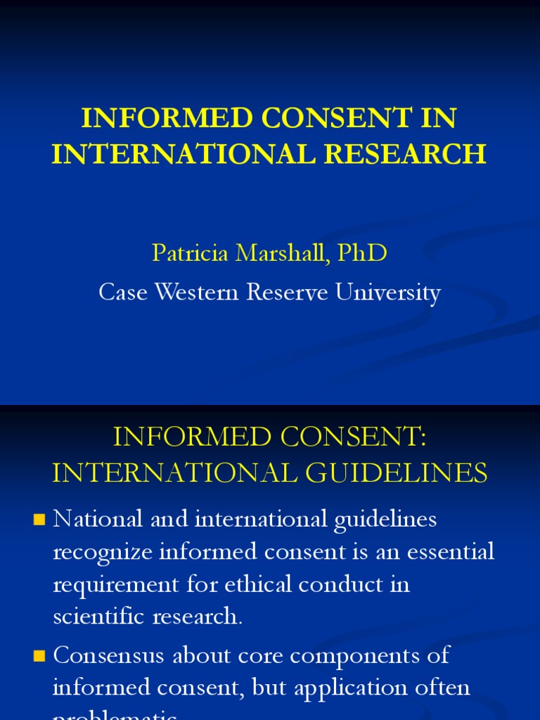Informed Consent in Global Research Ethics | PDF | Informed Consent ...