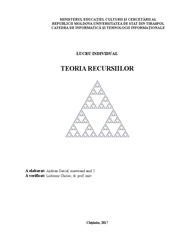 Individual Teoria Recursiei | PDF