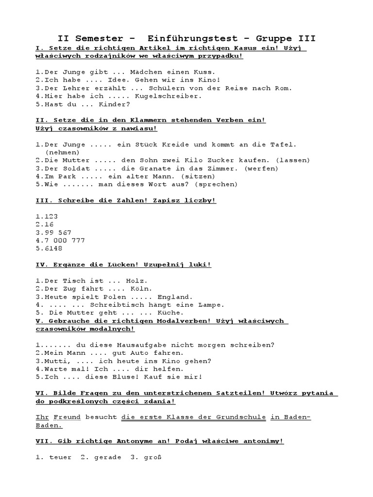 A1 Deutsch TEST PDF | PDF