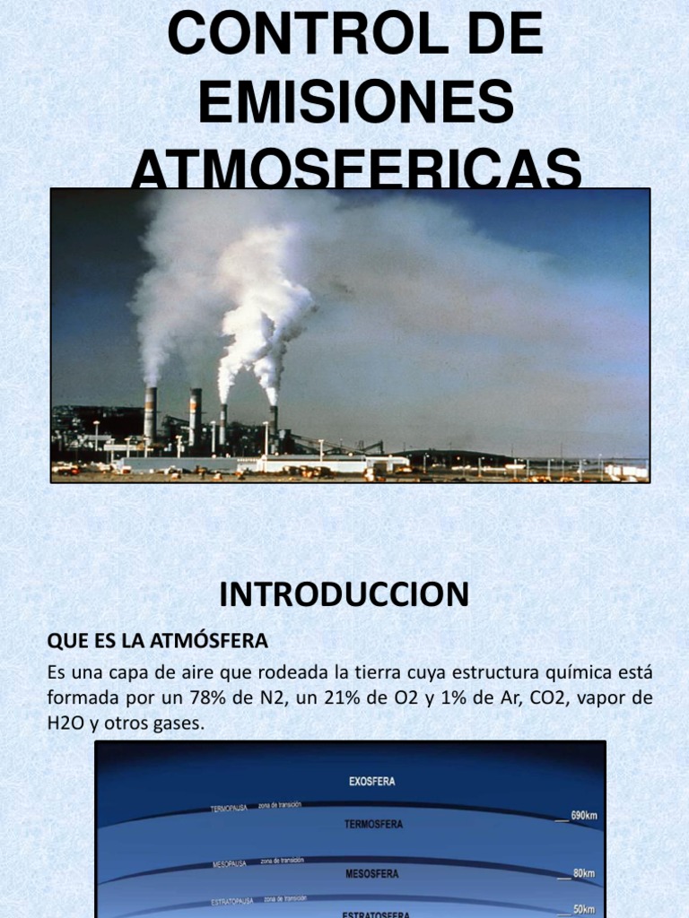 Control de Emisiones Atmosfericas | PDF | Gases de efecto invernadero ...