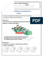 Atividades Diagnósticas 1º Ano - I Unidade - 2016