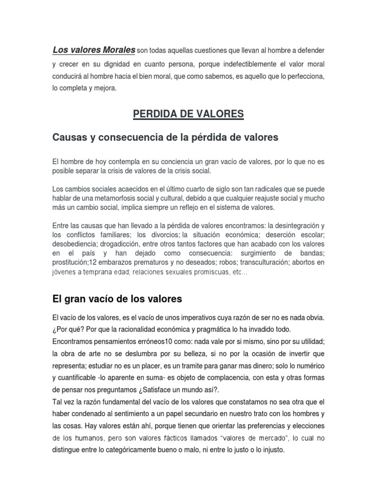 Crisis de valores en la familia actual | PDF | Sociedad | Familia