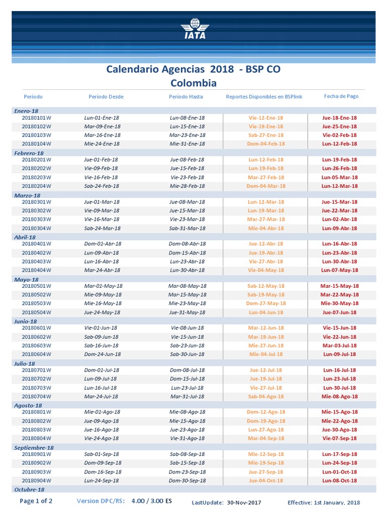 CO BSP 2018 Agents Calendar Business Prueba gratuita de 30 días