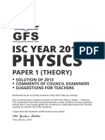 ISC 2013 Physics Paper 1 Theory Solved Paper PDF