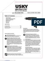 Operation & Parts Manual 3/8: " Reversible Drill