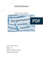 Lifestyle Diseases: Hypertension in Children