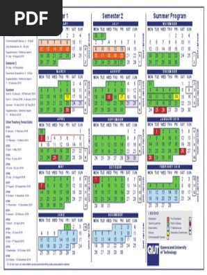 2018 Academic Calendar