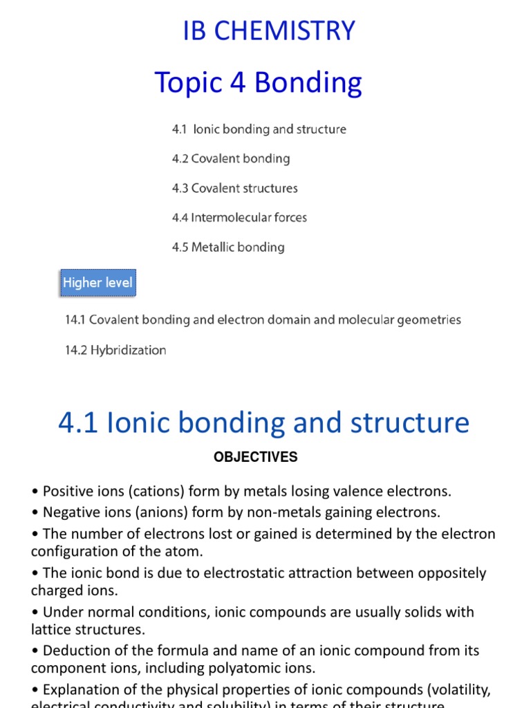 Understanding Ionic and Covalent Bonds | PDF | Ion | Chemical Bond