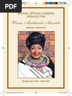 Winnie Mandela Funeral Programme