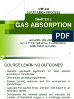 Gas Absorption: CHE 246 Separation Process