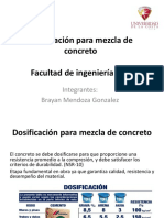 Dosificación para Mezcla de Concreto