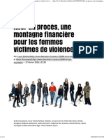 Aller Au Procès, Une Montagne Financière Pour Les Femmes Victimes de Violences - Libération