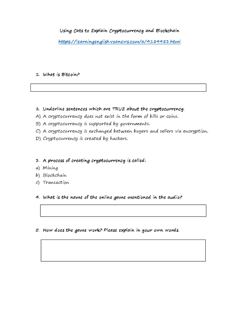 Cryptocurrency Explained Through Cats | PDF | Cryptocurrency | Bitcoin