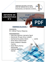 Informe de Laboratorio n02 Vías de Administración