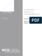 La Misión de La Empresa y La Responsabilidad Social