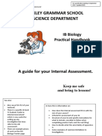 Bexley Grammar School Science Department: IB Biology Practical Handbook