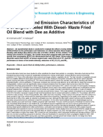 Performance and Emission Characteristics of A CI Engine Fueled With Diesel-Waste Fried Oil Blend With Dee As Additive