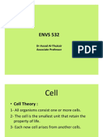 ENVS 532 Cell Structure and Function
