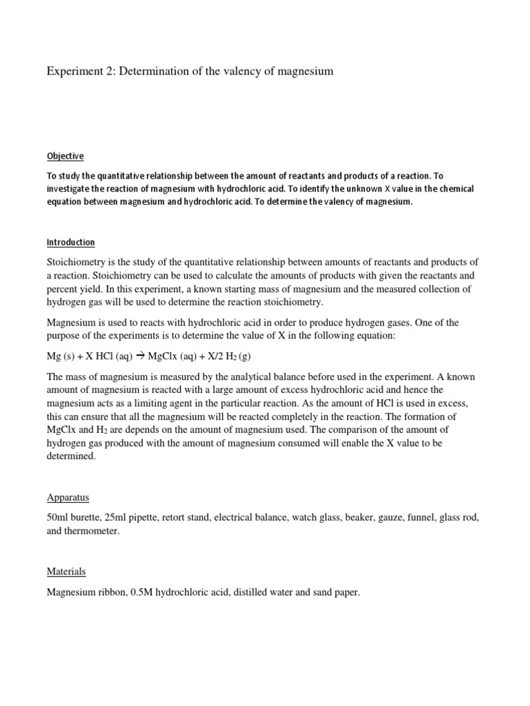 👍 Reaction between hydrochloric acid and magnesium. What's ...